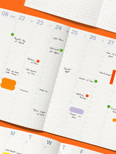 Load image into Gallery viewer, Time-block / Cool mint, Time-block / Tangerine
